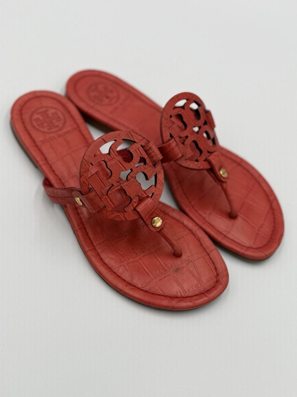 Tory Burch Orange Faux croc Print Miller